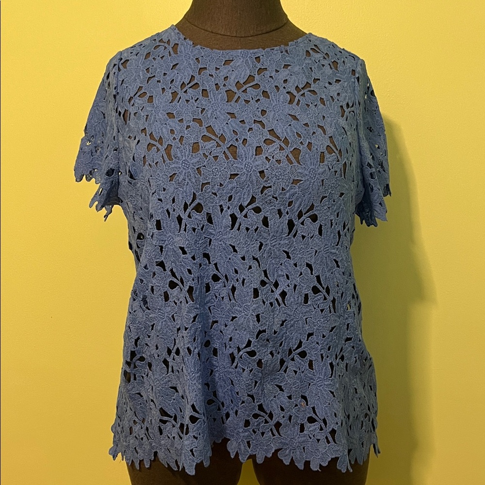 Blue Lace Women Top